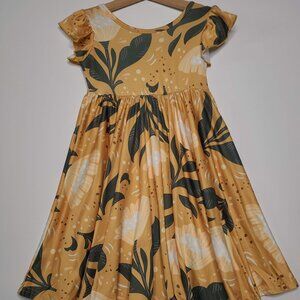 DotDotSmile Size 3/4t Empire Dress - NWT Gold Floral